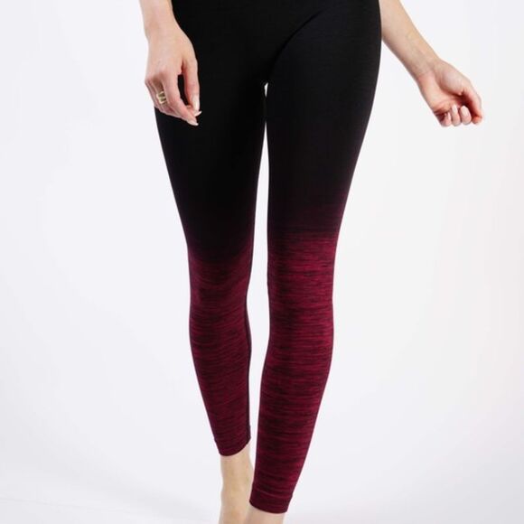 CODEFIT Yoga PowerFlex Dryfit L/XL Wine Ombre Compression Legging - Picture 4 of 6